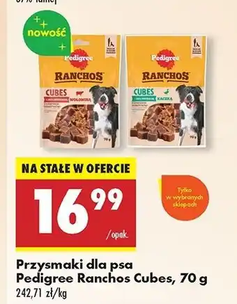 Biedronka Przysmak dla psa cubes z kaczką Pedigree Ranchos oferta