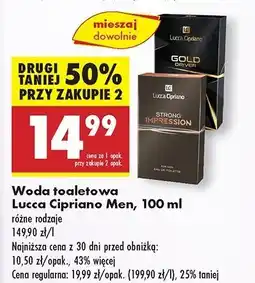 Biedronka Woda toaletowa Lucca Cipriano Gold Driver oferta