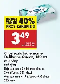 Biedronka Chusteczki higieniczne Queen oferta