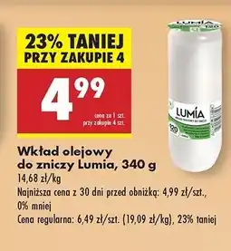 Biedronka Wkład olejowy do zniczy 340 g 120 h Lumia oferta