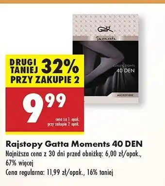 Biedronka Rajstopy moments funkcyjne 40 den rozm. 2-6 Gatta oferta