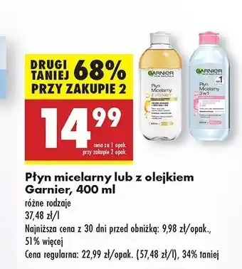 Biedronka Płyn micelarny 3w1 Garnier Essentials oferta