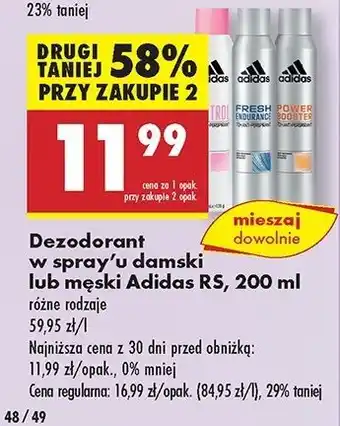 Biedronka Dezodorant Adidas Control oferta