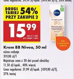 Biedronka Ochronny krem do twarzy bb spf 50+ Nivea Sun Uv Face oferta