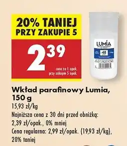 Biedronka Wkład parafinowy 48h 150 g Lumia oferta