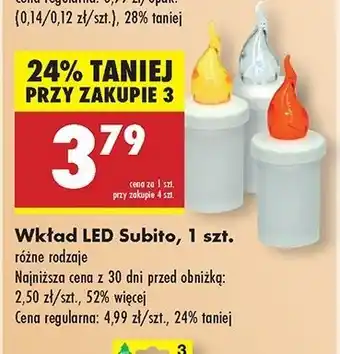 Biedronka Wkład led s5 50 dni żółty Subito oferta