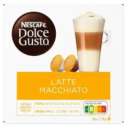 E.Leclerc NESCAFÉ Dolce Gusto Latte Macchiato Kawa w kapsułkach 183,2 g (8 x 17,4 g i 8 x 5,5 g) oferta