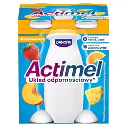 E.Leclerc Actimel Napój jogurtowy o smaku wieloowocowym 400 g (4 x 100 g) oferta