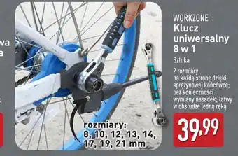 ALDI Klucz uniwersalny Workzone oferta