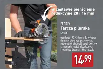 ALDI Tarcza pilarska Ferrex oferta