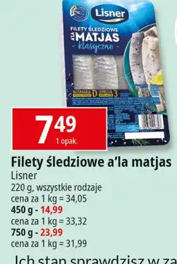 E.Leclerc Filety śledziowe a'la matjas klasyczne Lisner oferta