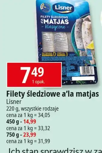 E.Leclerc Filety śledziowe a'la matjas klasyczne Lisner oferta