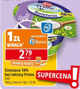 E.Leclerc Śmietana 18% Zott Primo oferta