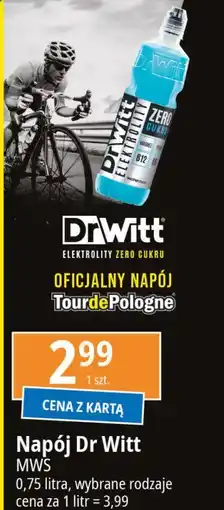 E.Leclerc Napój elektrolity niebieski zero Dr Witt oferta