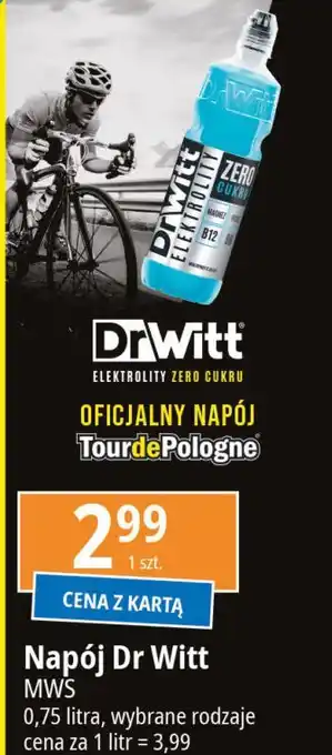 E.Leclerc Napój elektrolity niebieski zero Dr Witt oferta