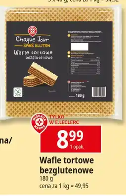 E.Leclerc Wafle tortowe bezglutenowe Wiodąca Marka Chaque Jour oferta