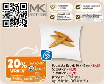 E.Leclerc Poduszka kapok 70 x 80 cm Mk Betten oferta