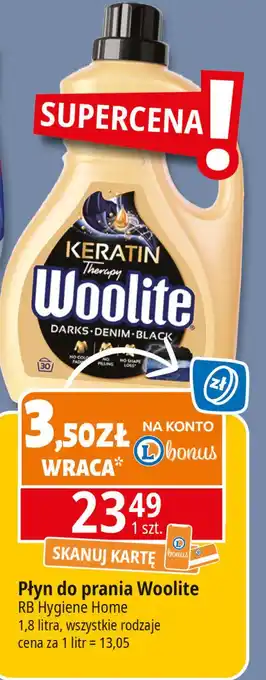 E.Leclerc Płyn do prania dark Woolite Keratin oferta