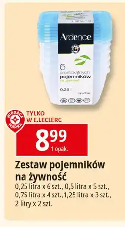 E.Leclerc Pojemniki do żywności 2 l Wiodąca Marka Ardence oferta