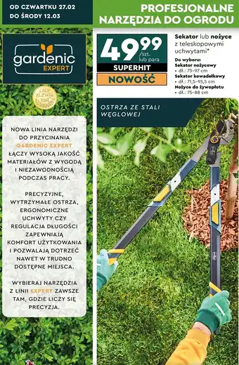 Biedronka Nożyce do żywopłotu Gardenic oferta