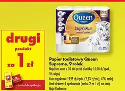 Biedronka Papier toaletowy supreme Queen oferta