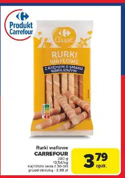 Carrefour Market Rurki waflowe z kremem o smaku waniliowym Carrefour oferta