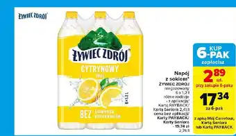 Carrefour Market Woda cytrynowa Żywiec Zdrój Z Nutą oferta