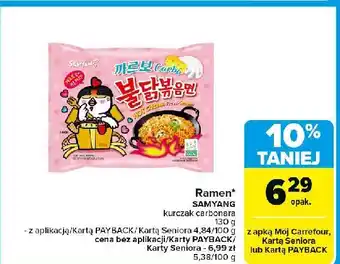 Carrefour Market Makaron ramen kurczak carbo Samyang (Spożywcze) oferta