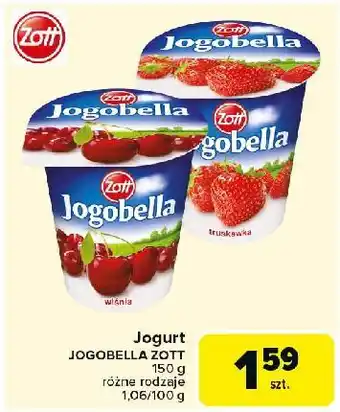 Carrefour Market Jogurt wiśnia Zott Jogobella oferta