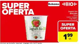 Carrefour Market Jogurt z truskawkami Bakoma Bio oferta