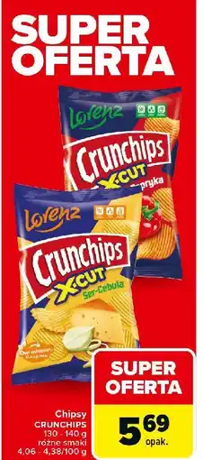 Carrefour Market Chipsy ser-cebula Crunchips X-Cut oferta