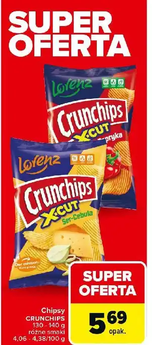 Carrefour Market Chipsy ser-cebula Crunchips X-Cut oferta