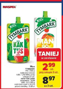 Carrefour Mus mango-jabłko-banan Tymbark 100% Owoców oferta