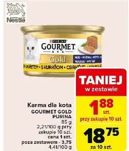 Carrefour Market Karma dla kota kurczak Purina Gourmet Gold oferta