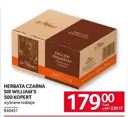 Selgros Herbata czarna sir william's 500 kopert oferta