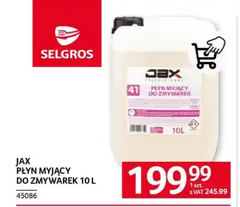 Selgros Jax płyn myjący do zmywarek oferta