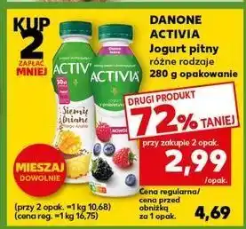 Kaufland Jogurt siemię lniane mango-ananas Danone Activia oferta