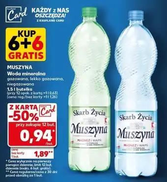 Kaufland Woda lekko gazowana Muszyna Skarb Życia oferta