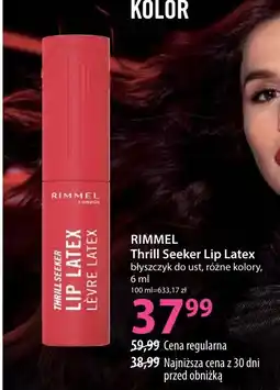 Hebe Rimmel thrill seeker lip latex błyszczyk do ust oferta