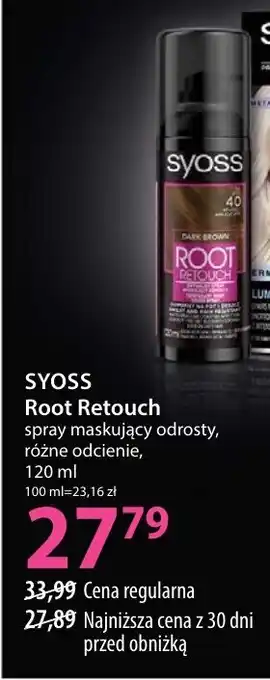 Hebe Syoss root retouch spray maskujący odrosty oferta