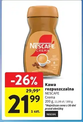 Intermarche NESCAFÉ Crema Kawa rozpuszczalna 200 g oferta