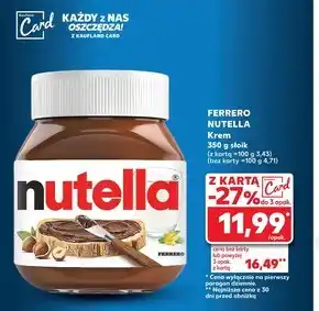 Kaufland Nutella Krem do smarowania z orzechami laskowymi i kakao 350 g oferta