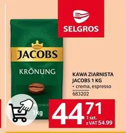 Selgros Jacobs Krönung Kawa ziarnista palona 1 kg oferta