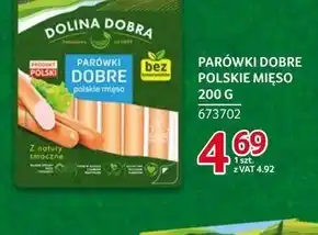 Selgros Dolina Dobra Parówki 100 % polskiej szynki 200 g oferta