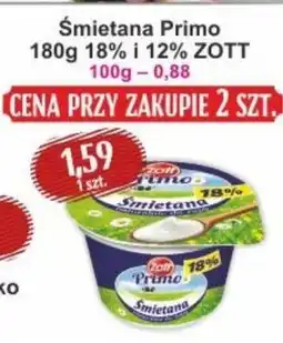 Społem Zott Primo Śmietana 18 % 180 g oferta