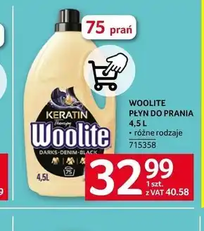 Selgros Woolite Keratin Therapy Płyn do prania czerń ciemne kolory jeans 4,5 l (75 prań) oferta