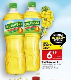 Twój Market Kujawski Olej rzepakowy z pierwszego tłoczenia 1 l oferta