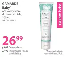 Hebe Gamarde baby odżywczy krem do twarzy i ciała oferta