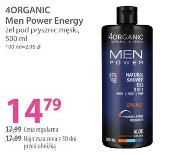 Hebe 4organic men power energy żel pod prysznic męski oferta