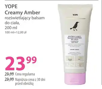 Hebe Yope creamy amber rozświetlający balsam do ciała oferta